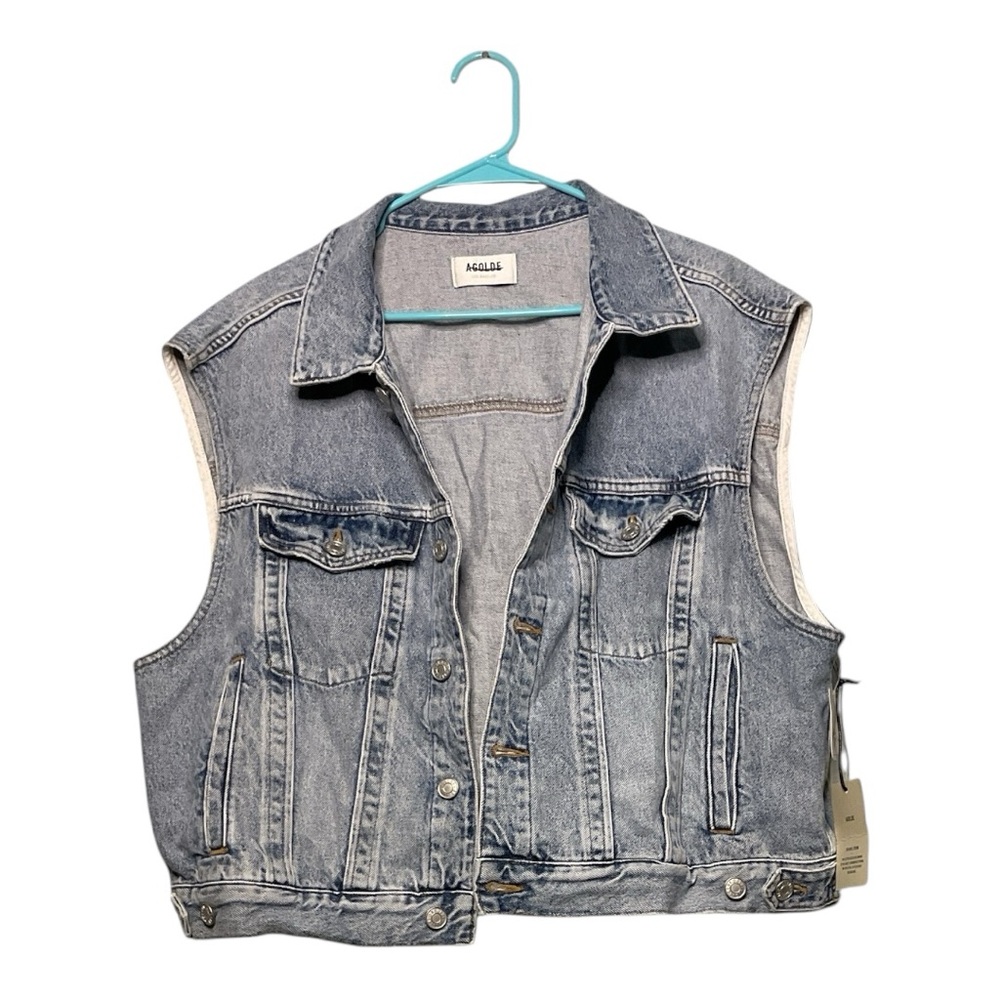 Women’s Agolde Charli denim vest, size XL